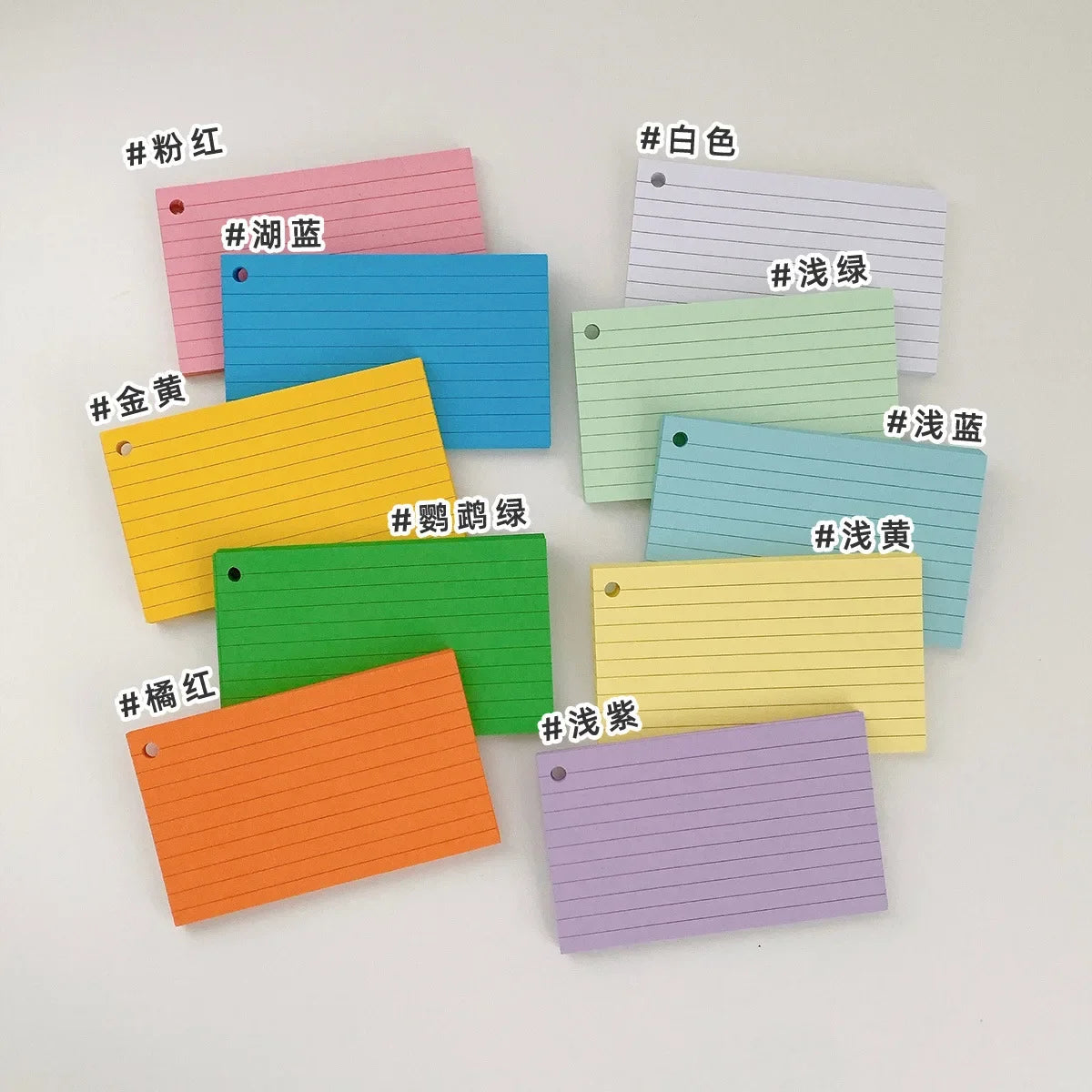 Loose-Leaf Binder Flash Cards Memo Book – 3 × 50 Sheets