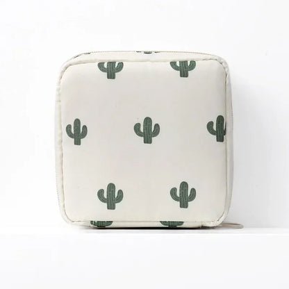 Heart Print Feminine Hygiene Storage Pouch