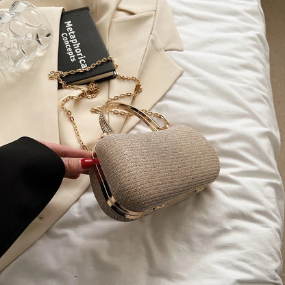 Pearl Chain Evening Shoulder Bag
