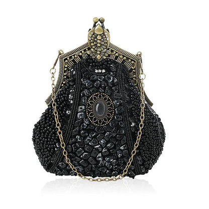 Vintage Beaded Evening Clutch Bag