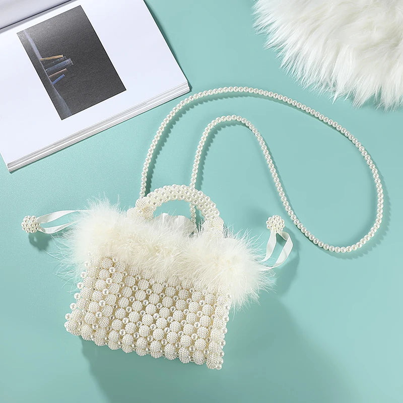 Pearl Beaded Evening Clutch Bag
