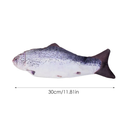USB Rechargeable Interactive Floppy Fish Cat Toy
