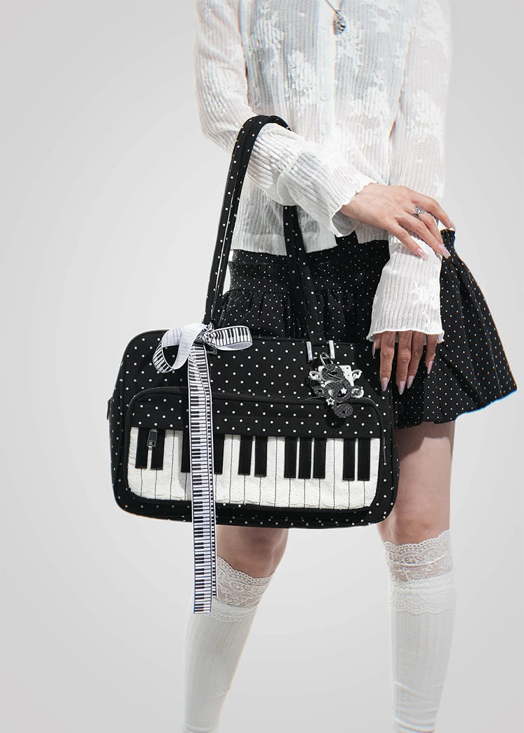Piano Keyboard Shoulder Messenger Bag