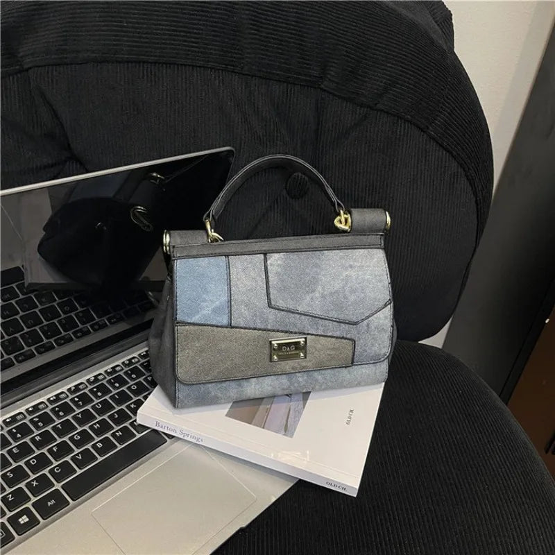 Minimalist Leather Crossbody Tote Bag