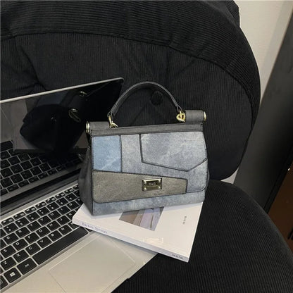 Minimalist Leather Crossbody Tote Bag