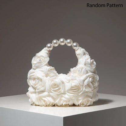 Floral Pearl Evening Party Handbag