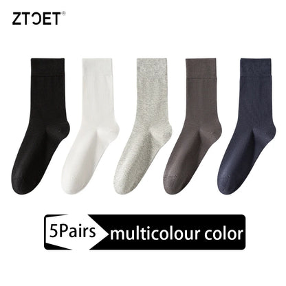 Men’s Cotton Business Casual Socks 5 Pairs