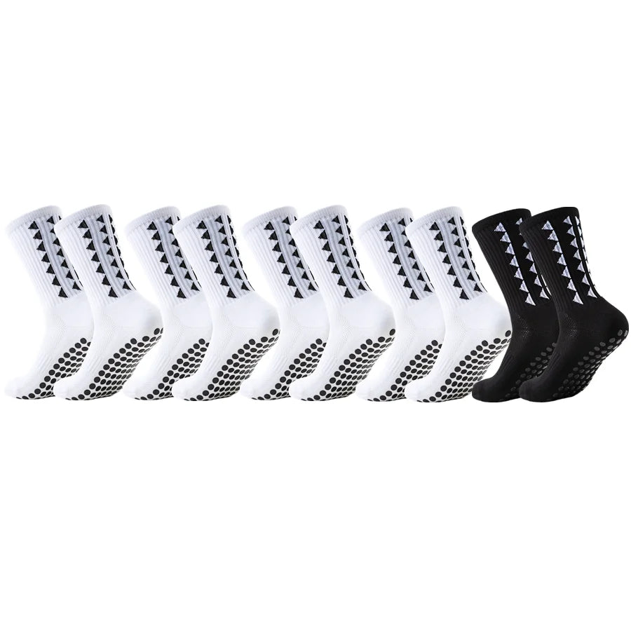 Non-Slip Athletic Grip Socks 5 Pairs