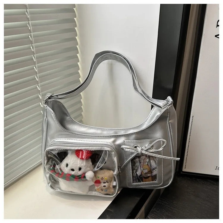 Y2K Transparent Ita Shoulder Bag