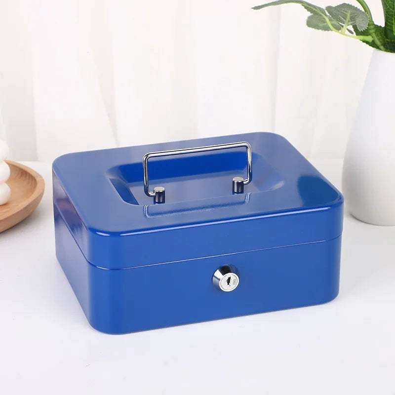 Portable Lockable Metal Cash Box