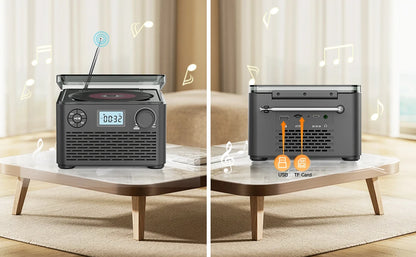 Portable Bluetooth CD Player with FM Radio