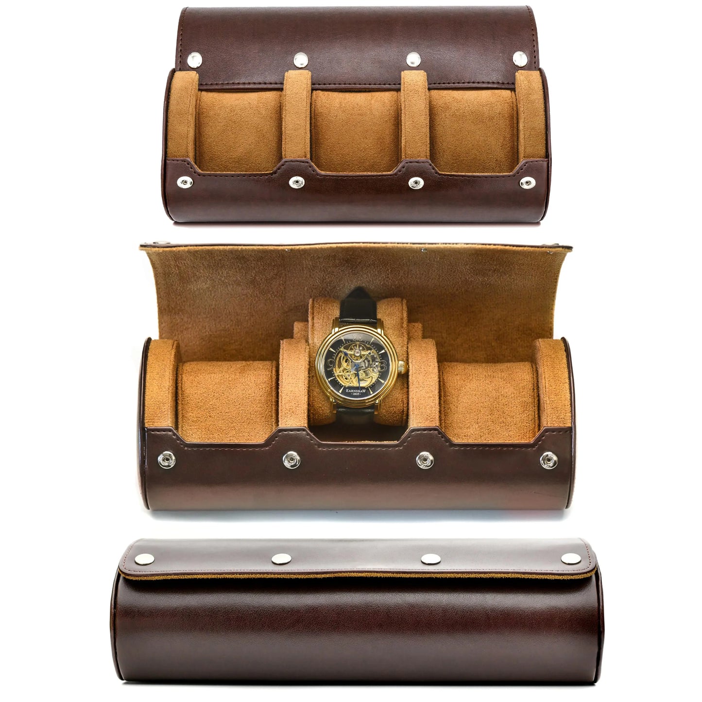 6 Slot PU Leather Watch Travel Case Organizer