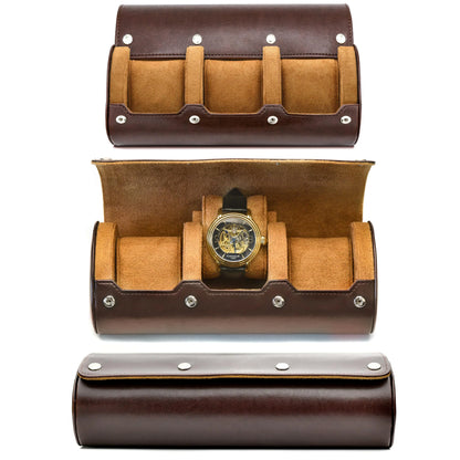 6 Slot PU Leather Watch Travel Case Organizer