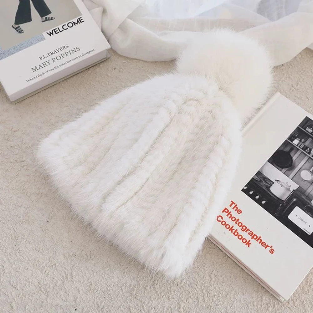 Women’s Natural Mink Fur Winter Hat