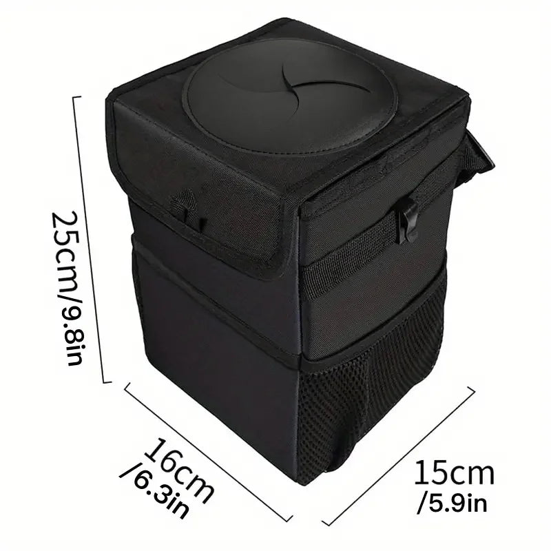 ZUKMI Waterproof Car Trash Can With Lid