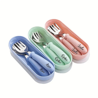 Personalized Kids Cutlery Set with Custom Name