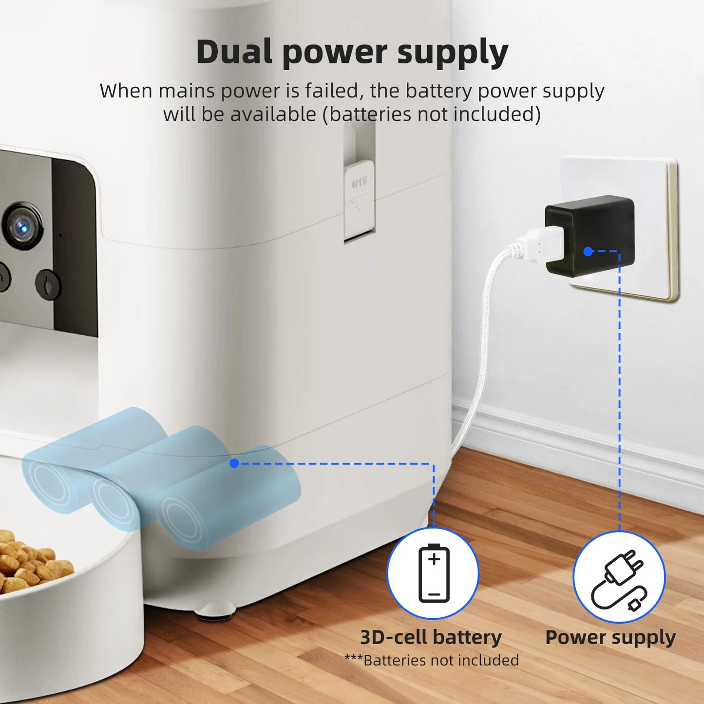 Smart Wi-Fi Pet Feeder with Camera