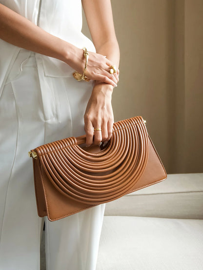 Gold Handwoven Evening Handbag