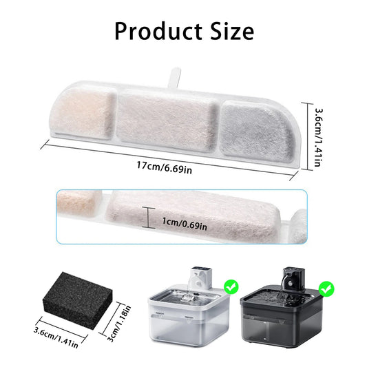 Cat Water Fountain Replacement Filters 6/12 Pack