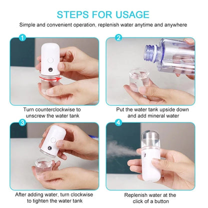 Portable Nano Mist Facial Steamer