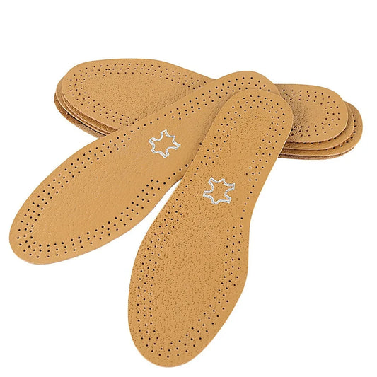 Genuine Leather Cushion Insoles for Men & Women
