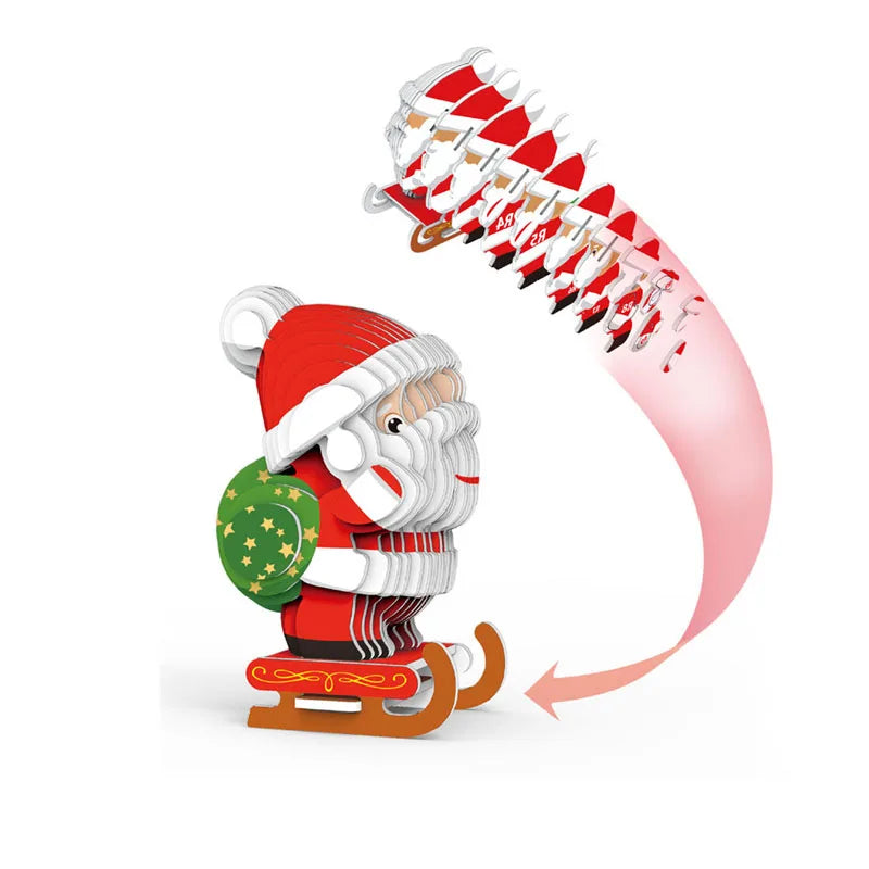 3D Santa Claus Christmas Paper Puzzle