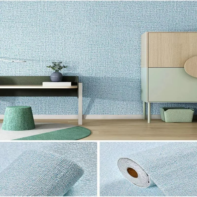 3D Self-Adhesive Linen Foam Wallpaper Roll