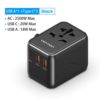 Vention Universal Worldwide Travel Adapter