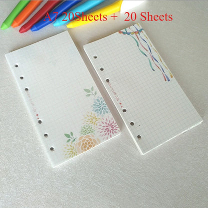 A5 A6 A7 Loose Leaf Notebook Refill Paper