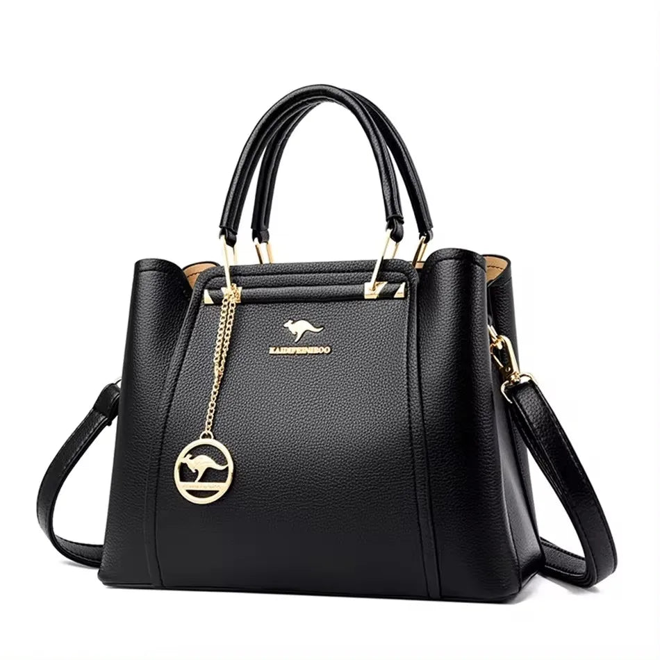 Large Capacity Women’s Leather Tote Handbag