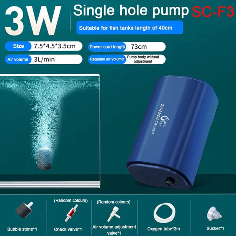 Silent Aquarium Oxygen Air Pump