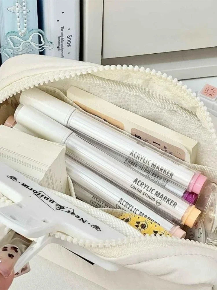 Minimalist Student Pencil Bag for School & Office Supplies