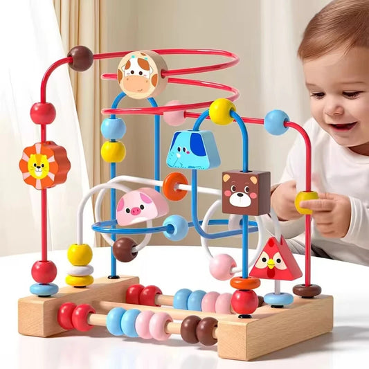Montessori Baby Wooden Roller Toy For Children 1-3 Years Old