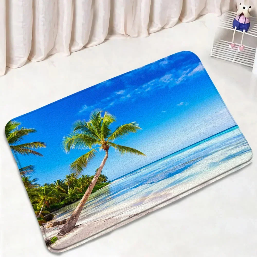 Ocean Seashell Bathroom Mat Set