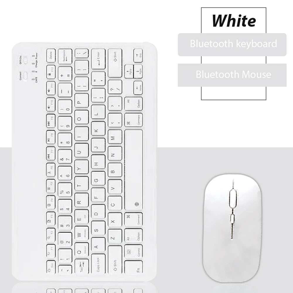 Bluetooth Wireless Keyboard & Mouse Combo for Tablets, Phones & Computers