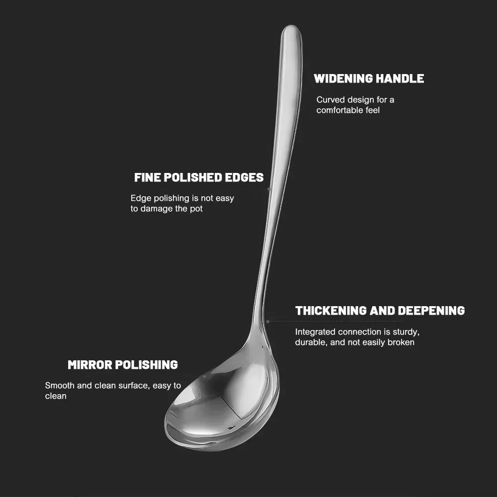 Stainless Steel Long Handle Soup Spoon