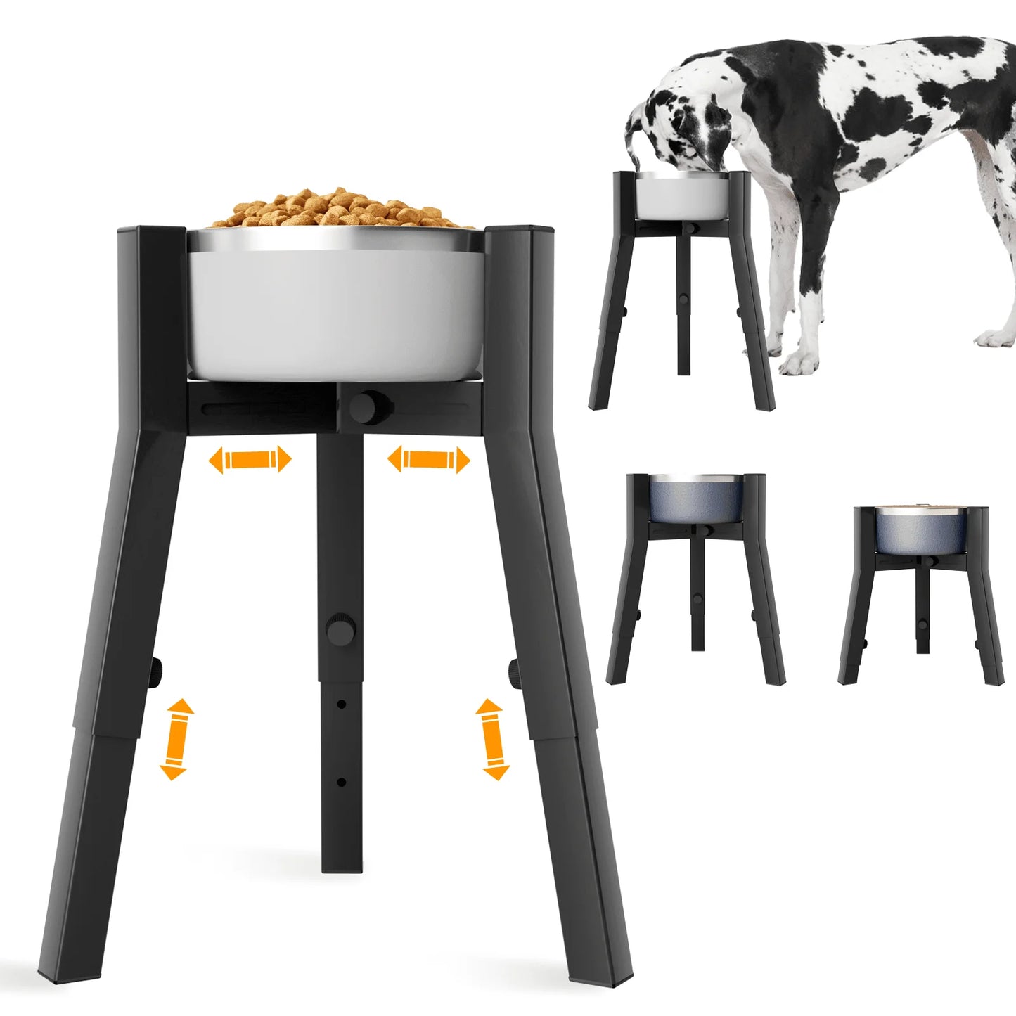 Adjustable Raised Dog Bowl Stand for Medium to Extra Large Dogs