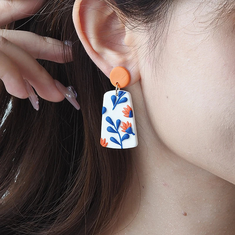 Classic Bohemiam Drop Bright Color Earrings