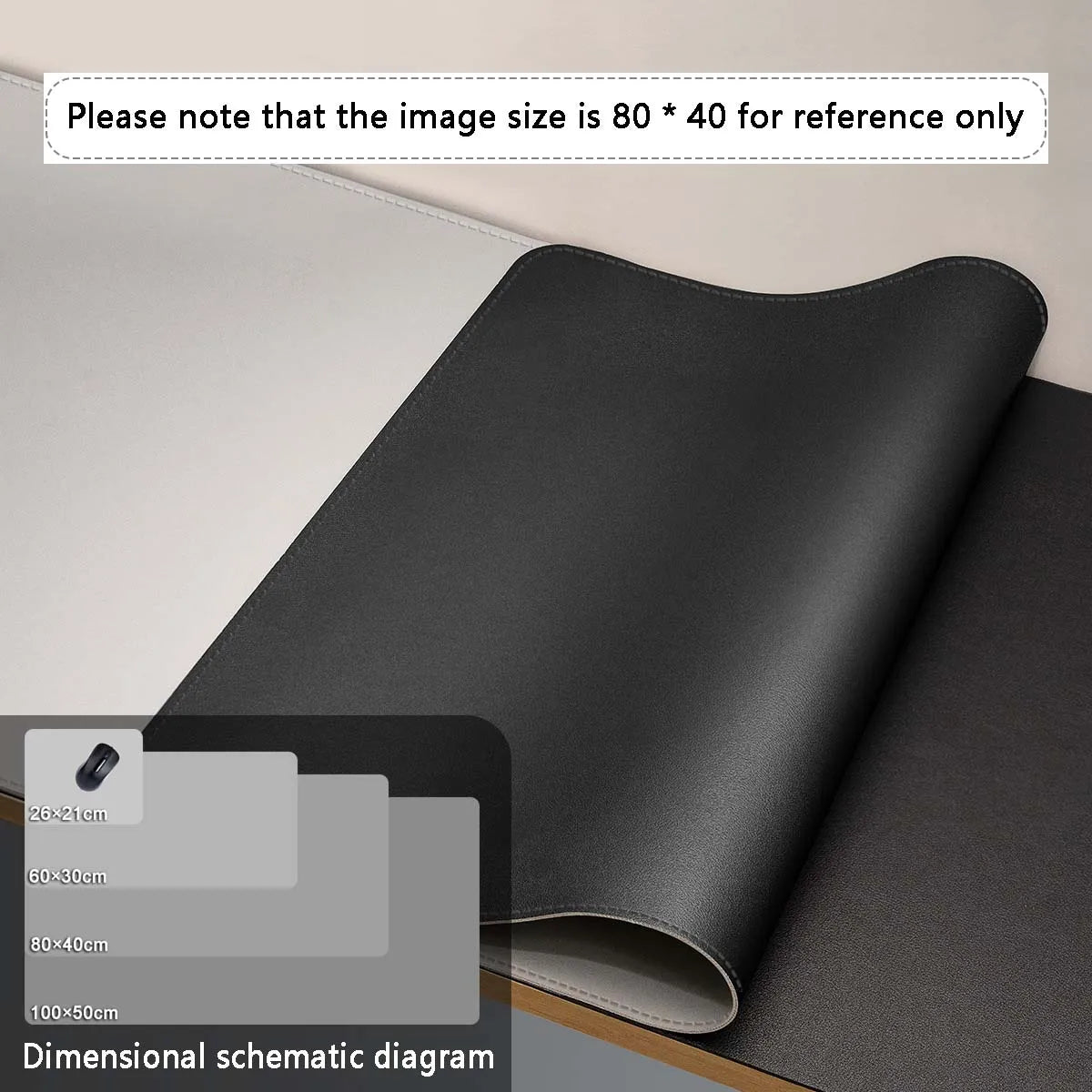 Large PU Leather Desk Mat & Mouse Pad