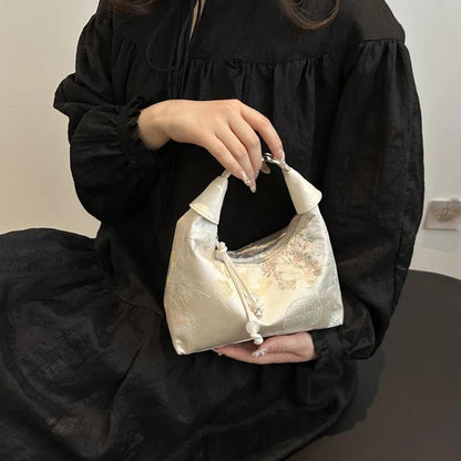 Chinese Embroidered Canvas Shoulder Handbag