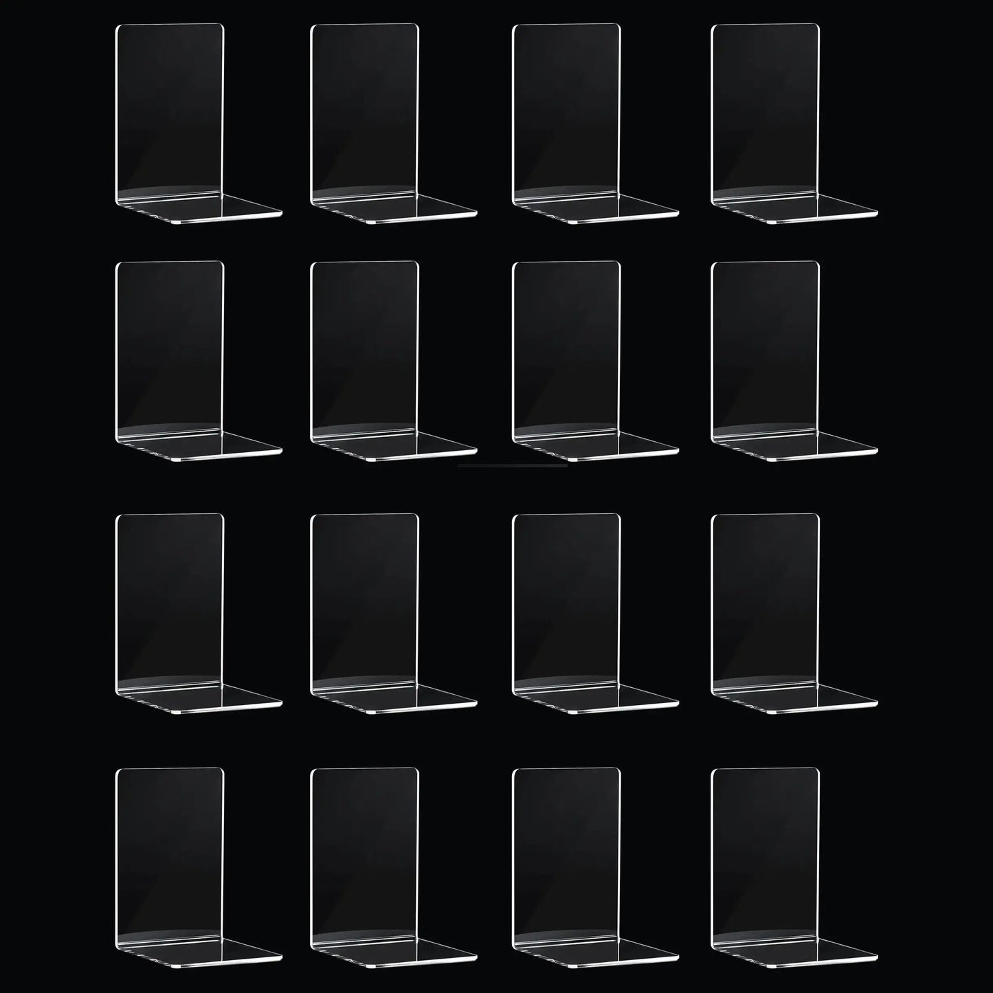 Clear Acrylic Bookends Set