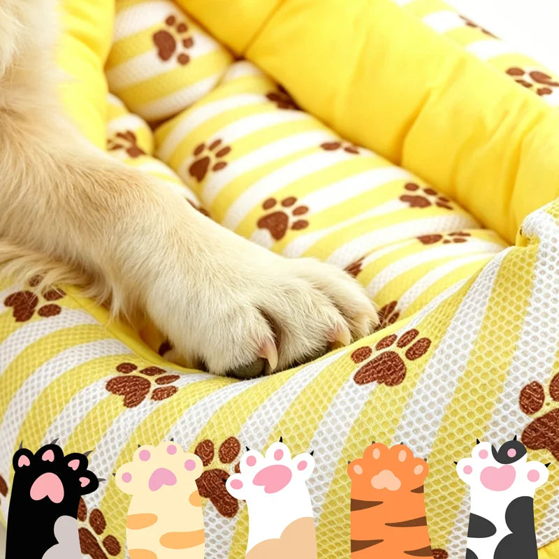 Summer Banana Cooling Pet Bed Mat