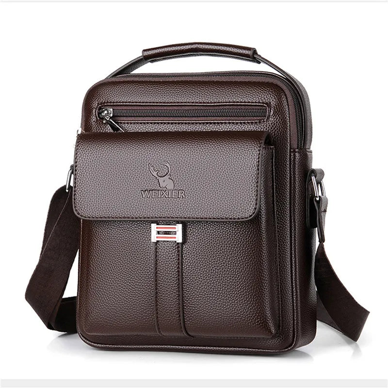 Men's Genuine Leather Crossbody Shoulder Bag