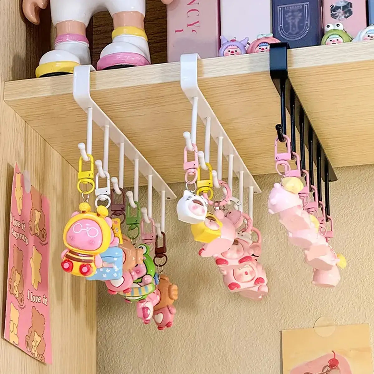 Iron Under-Shelf Storage Hook Rack