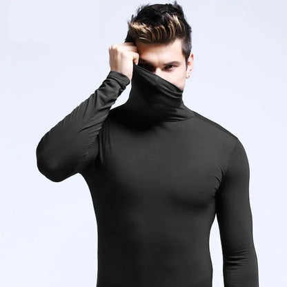 Men’s High-Neck Thermal Long Sleeve Shirt