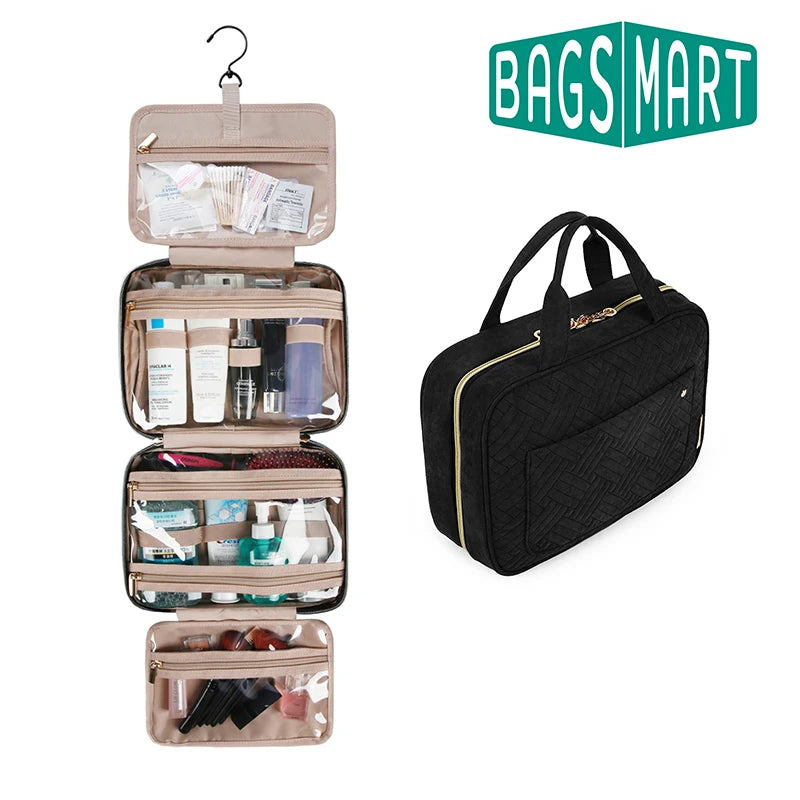 Makeup Cosmetic Bag with Hanging Hook Water-resistant