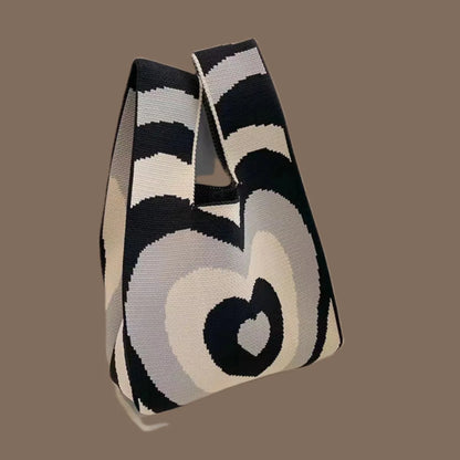 Handmade Knitted Knot Wrist Tote Bag