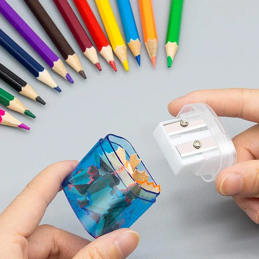 Dual Hole Manual Pencil Sharpener Set