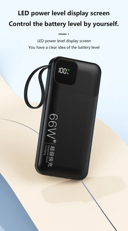 Portable High-Capacity Power Bank with Digital Display