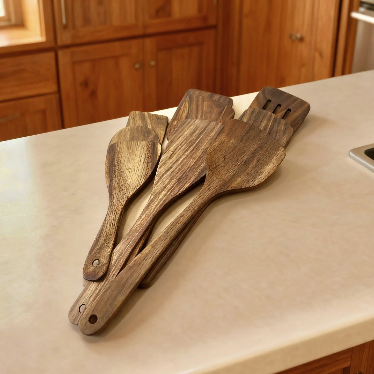 Wooden Cooking Spatula Set